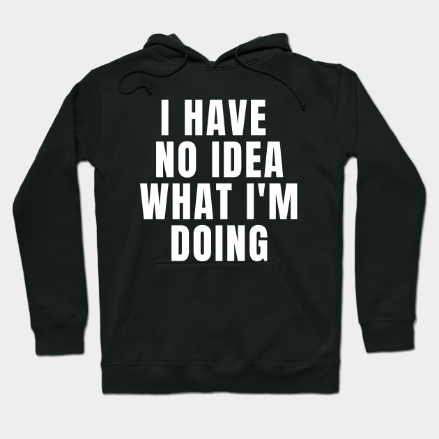 I Have No Idea What I'm Doing Hoodie by KarolinaPaz